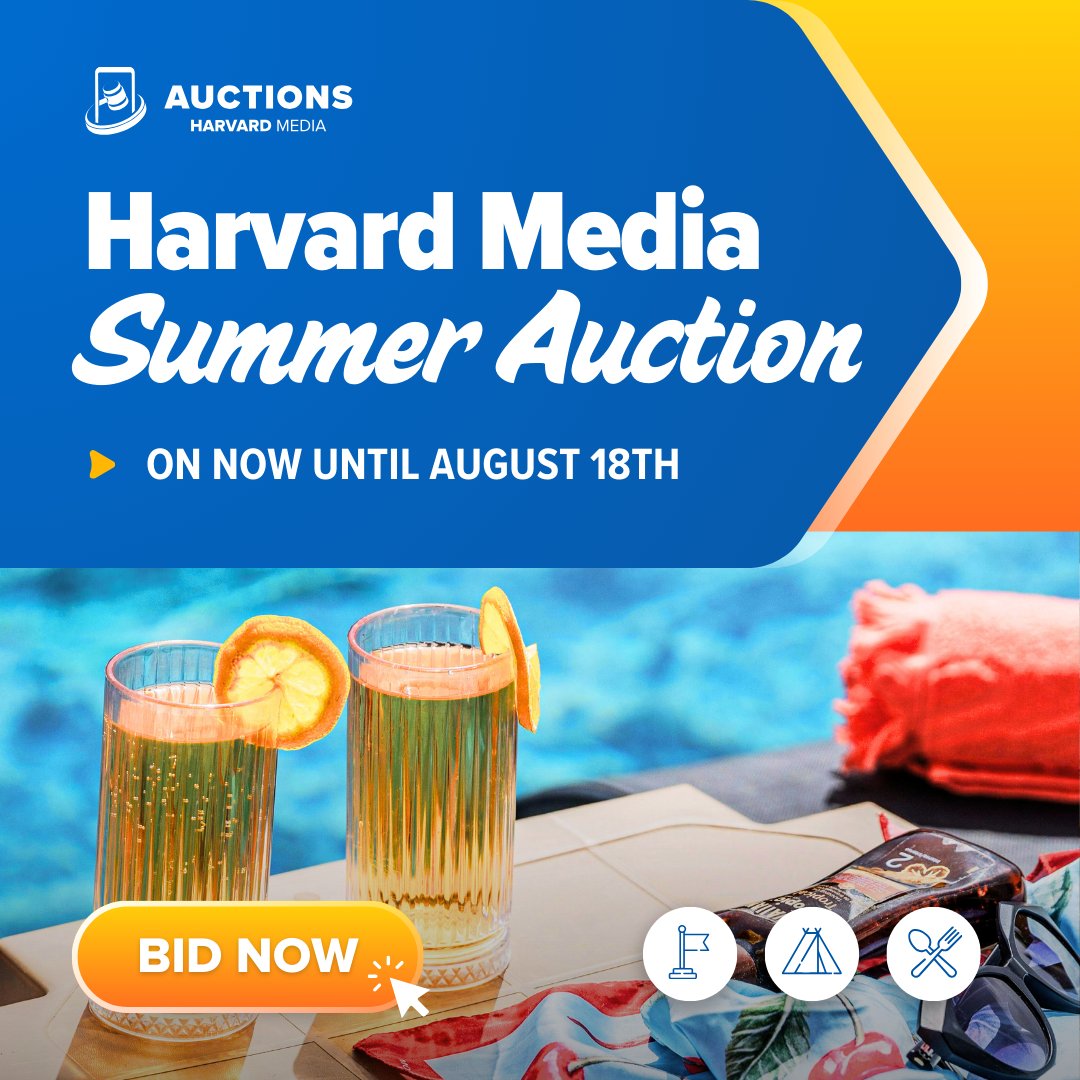 620 CKRM (@620ckrm) on Twitter photo Have you checked out the Harvard Media Summer Auction yet?! It’s full of amazing local deals - from weekend getaways and restaurant gift cards to home services and more.
Everything’s up for bid.
🗓 The Auction runs until Monday.
Check it out here: harvardmediaauctions.com Have you checked out the Harvard Media Summer Auction yet?! It’s full of amazing local deals - from weekend getaways and restaurant gift cards to home services and more.
Everything’s up for bid.
🗓 The Auction runs until Monday.
Check it out here: harvardmediaauctions.com