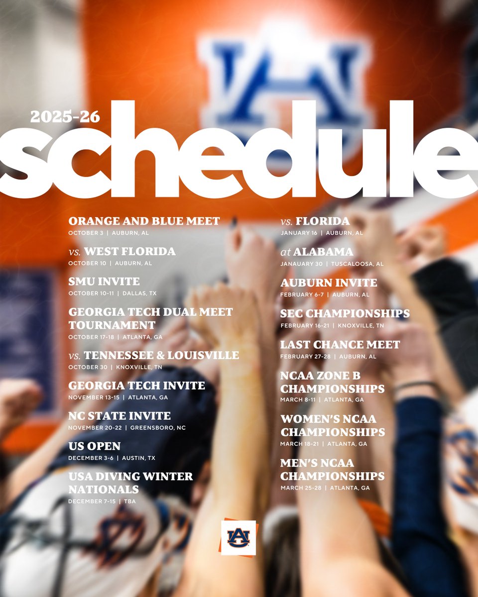 Get your calendars and pens out! We've got a schedule! 🗓️✍️

#WarEagle x <a href="/AuburnTigers/">Auburn Tigers</a>