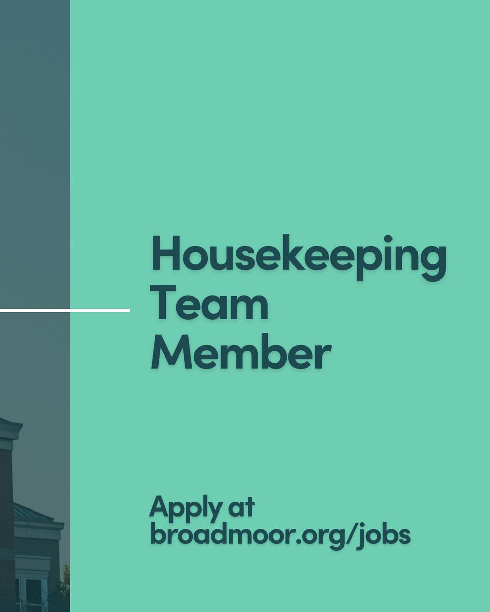 We’re hiring a Part-Time Housekeeping Team Member! Help keep our campus clean, welcoming, and ready for worship, events, and ministry. Apply today at broadmoor.org/jobs!