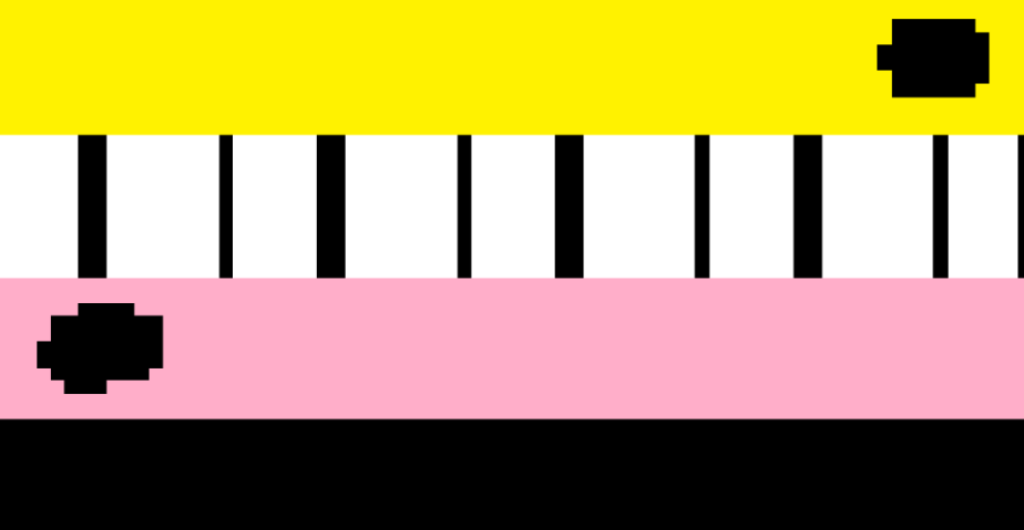 the iconic flag of the nonbinary