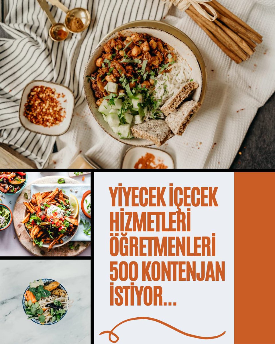 <a href="/Yusuf__Tekin/">Yusuf Tekin</a> <a href="/RTErdogan/">Recep Tayyip Erdoğan</a> Yiyecek ve içecek hizmetleri öğretmenleri olarak kontenjanın arttırılmasını bekliyoruz.
Gastronomi ve mutfak sanatları #bir #bilimdir.Bu bilimi bilginin ışığında geliştirmeyi hedefliyoruz.