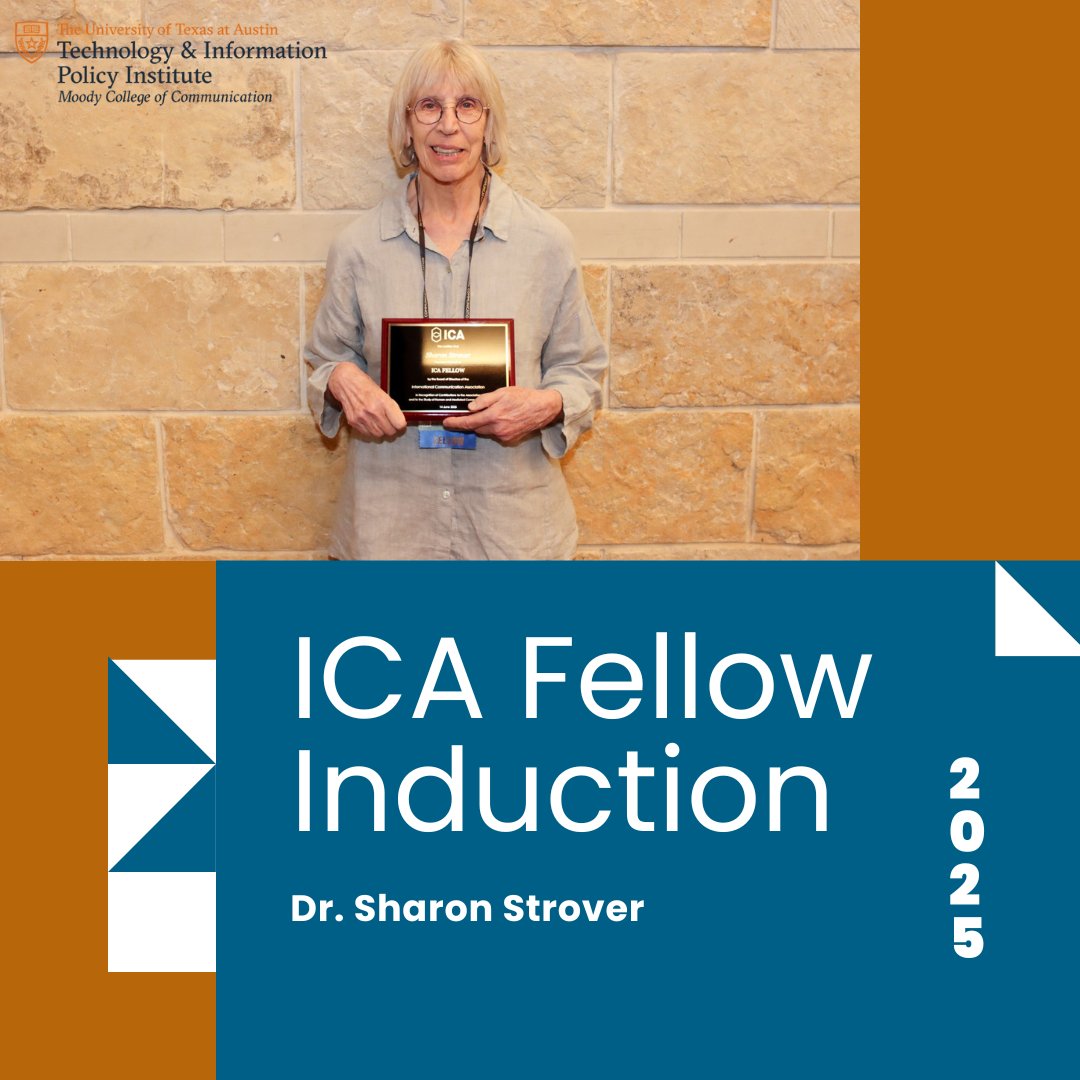 TIPI's co-director Dr. Sharon Strover has been recognized for her distinguished scholarly contributions to the field of communication by being inducted as an ICA Fellow. Her research focuses on various aspects of communication and technology policy. Congratulations Dr. Strover!