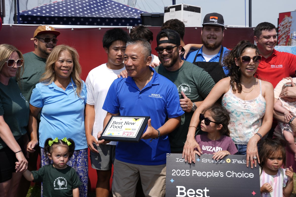 🏆Your 2025 Best New Food Winner🏆

The Bacon Chicken Ranch is the winner! This is the second year in a row that Winn and Sara's Kitchen has won the Best New Food! 

#IowaStateFair #FairSweetFair
