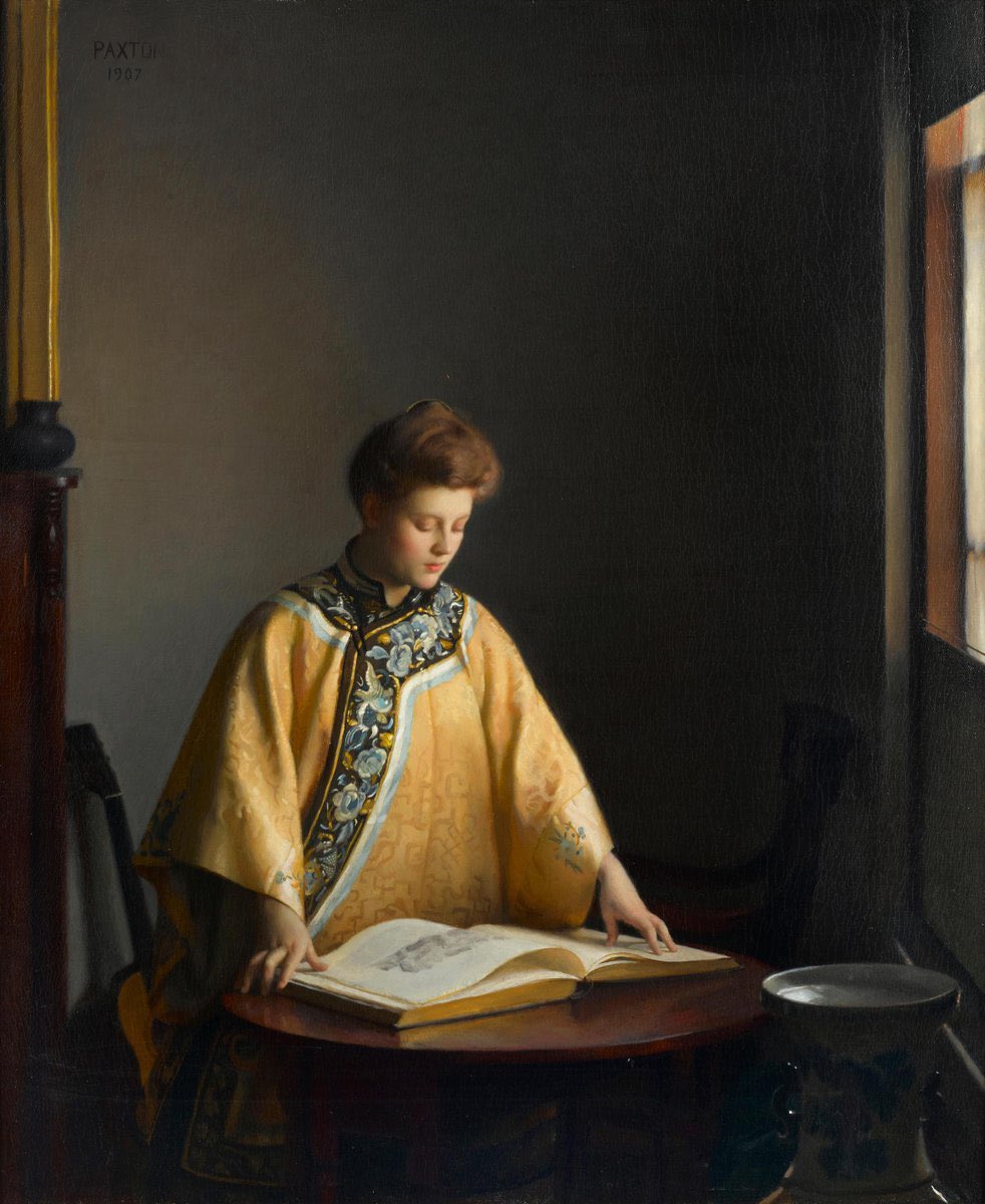 Manuel Ruiz-Adame (@manuelruizadame) on Twitter photo William McGregor Paxton - "The Yellow Jacket" (1907) William McGregor Paxton - "The Yellow Jacket" (1907)