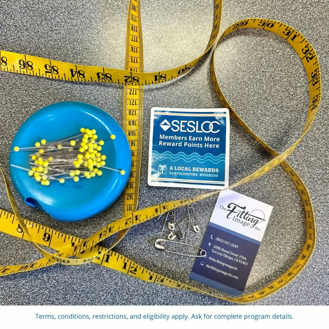 This Field Trip Friday, we're stopping by The Fitting Image👗 in San Luis Obispo. 🤵 Earn bonus rewards points on purchases at The Fitting Image when using your SESLOC HomeFREE Checking™ debit card or Visa Signature Rewards® credit card. Learn more: sesloc.org/local-rewards