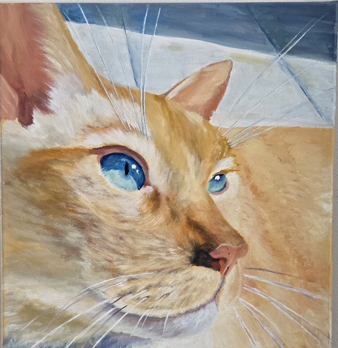I haven't been writing much, but I did paint my cats.