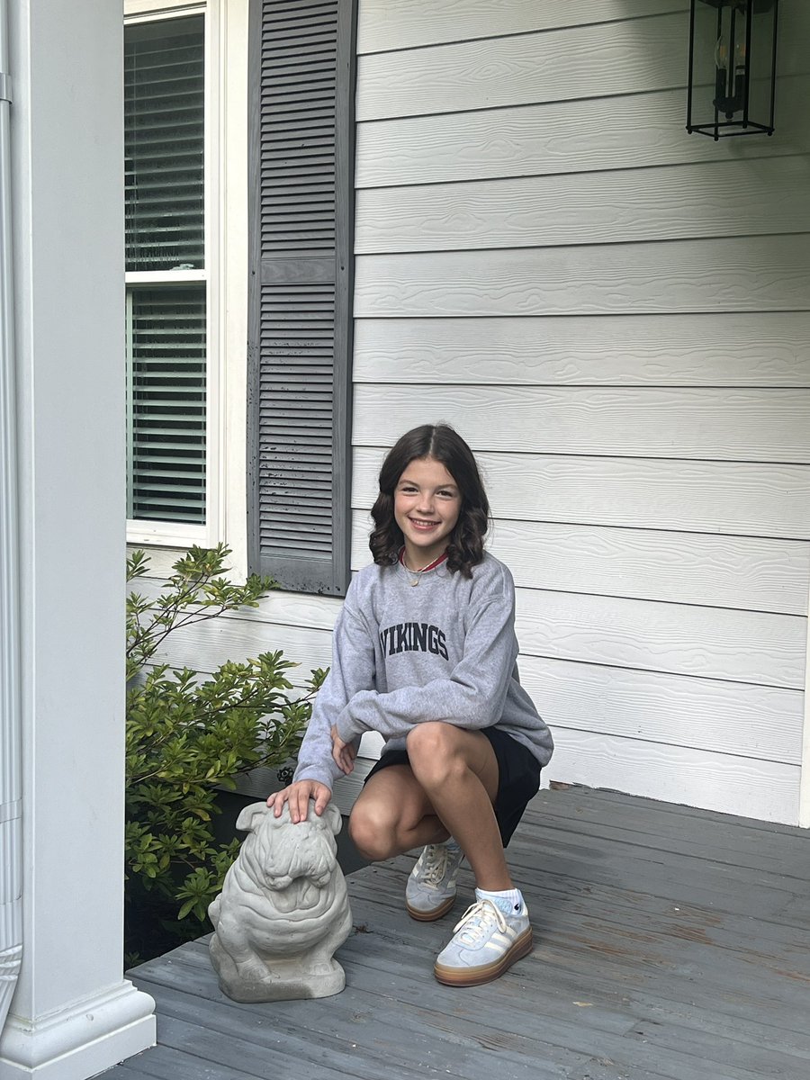 First day of middle school for this kiddo of ours. She’s a Dawg thru and thru! #futureDawg #GoDawgs ❤️