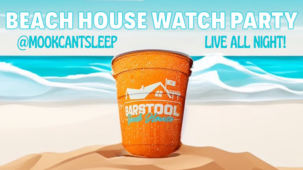 Mook Can’t Sleep (@mookcantsleep) on Twitter photo RUNNING BACK <a href="/stoolbeachhouse/">Barstool Beach House</a> WATCH PARTY, WILL PLAY CATCHUP ON THE DAY AND THEN REACT TO CLIPS LIVE
JOIN US HERE AT 4CT 🕯️
youtube.com/live/cQGwv-s5k… RUNNING BACK <a href="/stoolbeachhouse/">Barstool Beach House</a> WATCH PARTY, WILL PLAY CATCHUP ON THE DAY AND THEN REACT TO CLIPS LIVE
JOIN US HERE AT 4CT 🕯️
youtube.com/live/cQGwv-s5k…