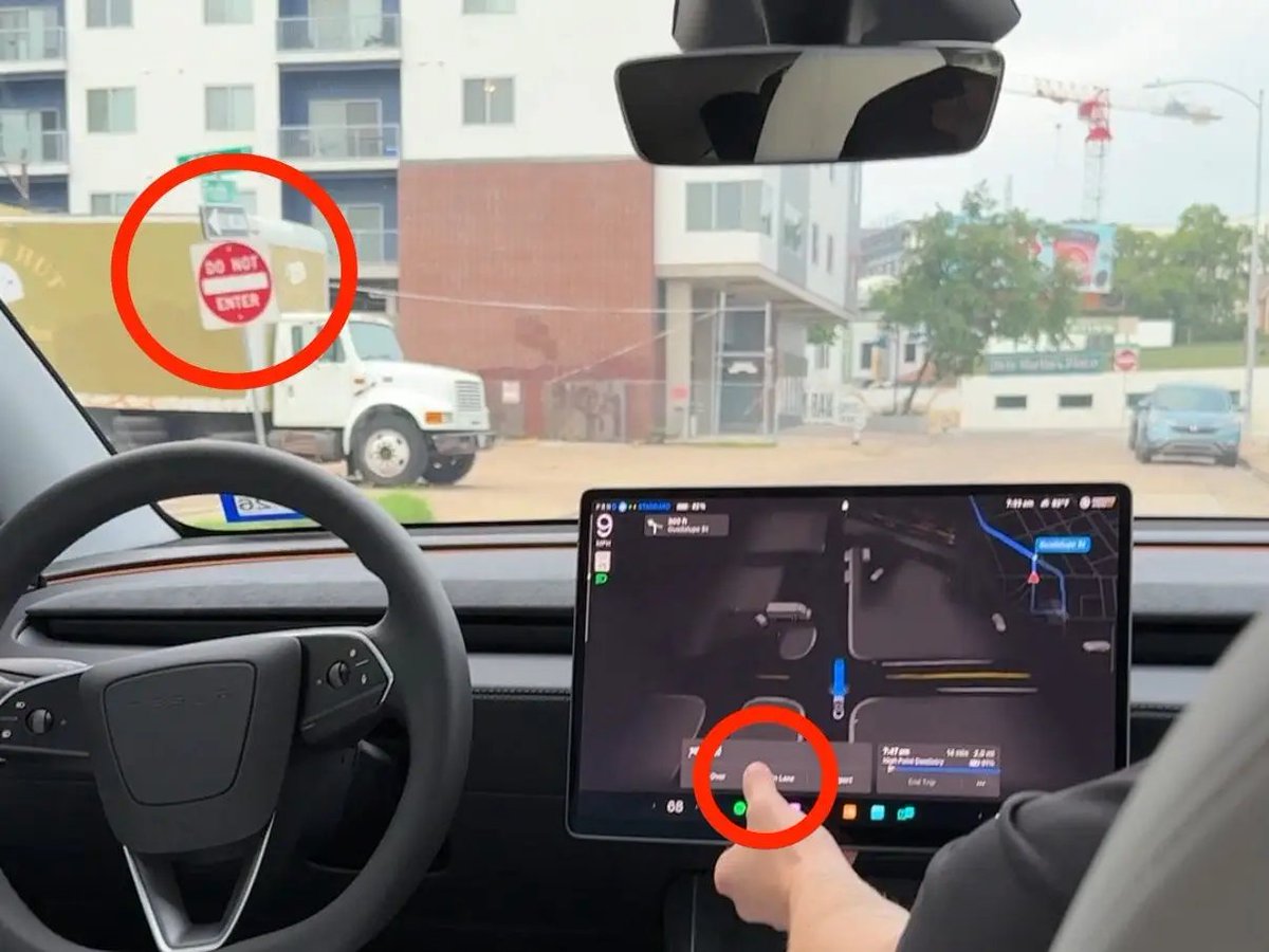 A journalist tried out Tesla's "Robotaxi" in Austin. Two human interventions on their first ride.

The "robotaxi" ignored two Do Not Enter signs and tried to drive the wrong way down a one way street!

The Austin rollout is a stock pump. Tesla doesn't have self-driving software.