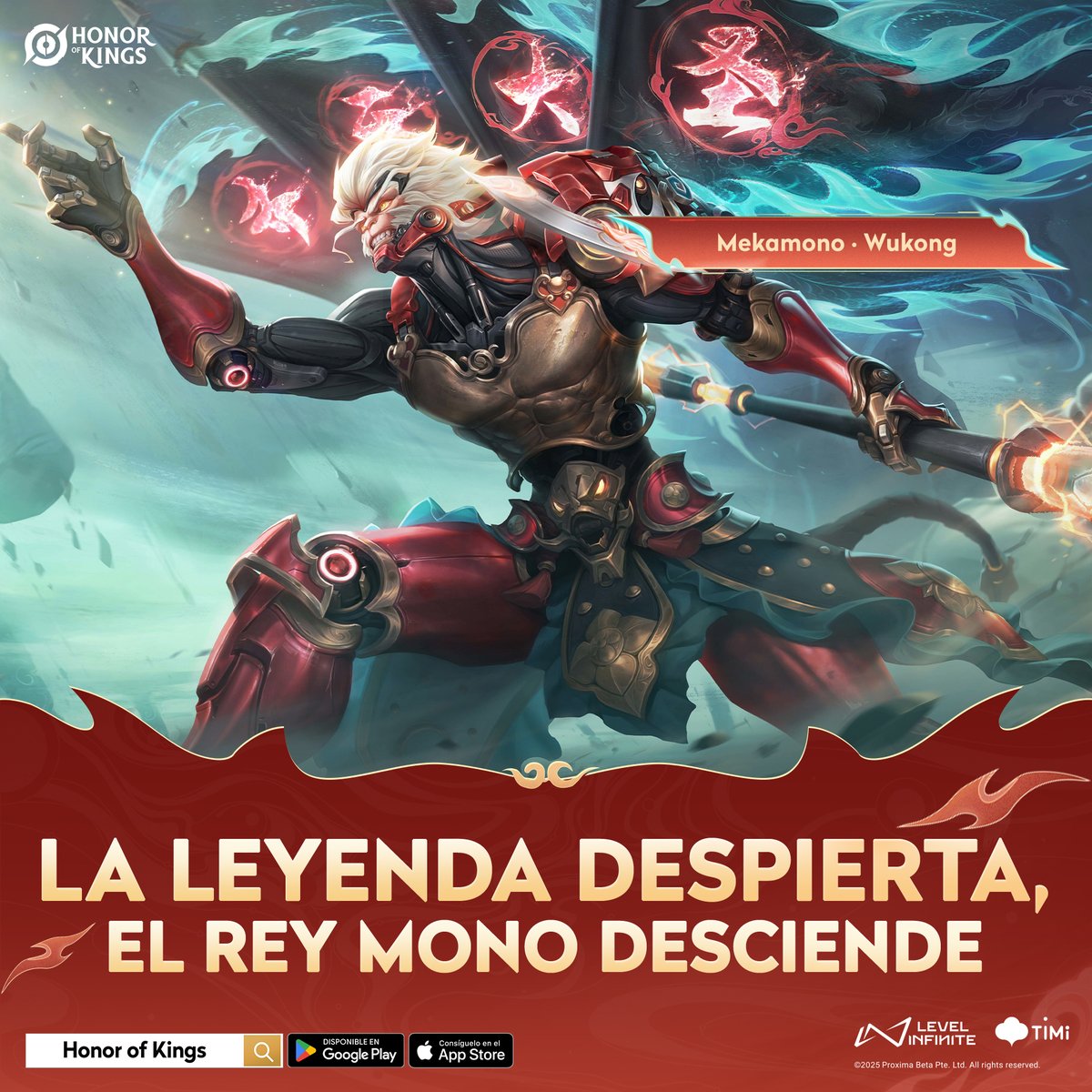 HOKLATAM's tweet photo. 🪐¿Cómo se vería "El Rey Mono" en un mundo de ciencia ficción?
🚀¡La respuesta está aquí!
⌛️¡Mekamono ya está disponible por tiempo limitado!

¡Descarga Honor of Kings ya!
👉https://t.co/jejEZnJvgk
#HOK #HonorofKings #NuevoAspecto #Wukong #MechaMonkey https://t.co/P2QzrHeZmU