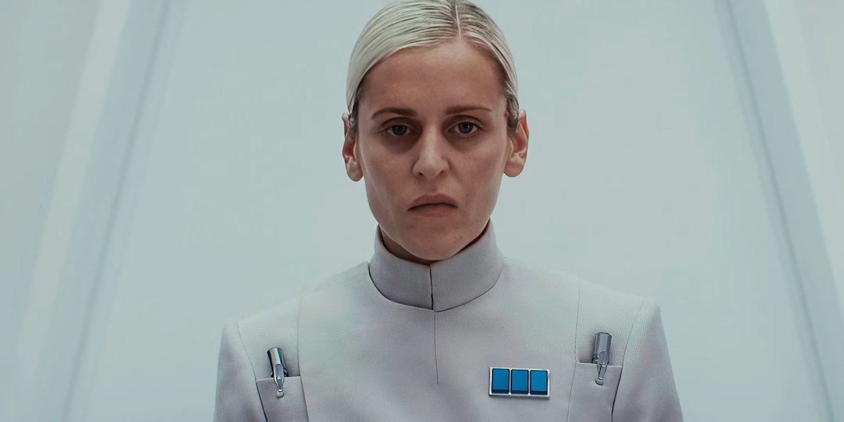 sw_holocron's tweet photo. Denise Gough just dropped a post about the disturbing real world relevance of her ANDOR character Dedra Meero

“I think about Dedra a lot in these days. A fascist. A minion. Who thinks she is in charge of everything. A dangerous combination. I’ll be forever grateful to Tony Gilroy for giving her the end she deserved. Let’s hope art can truly imitate life. And soon. IYKYK 🖤 #AndorSeason2 #FascismDoesntPay #LongLivetheRebellion”