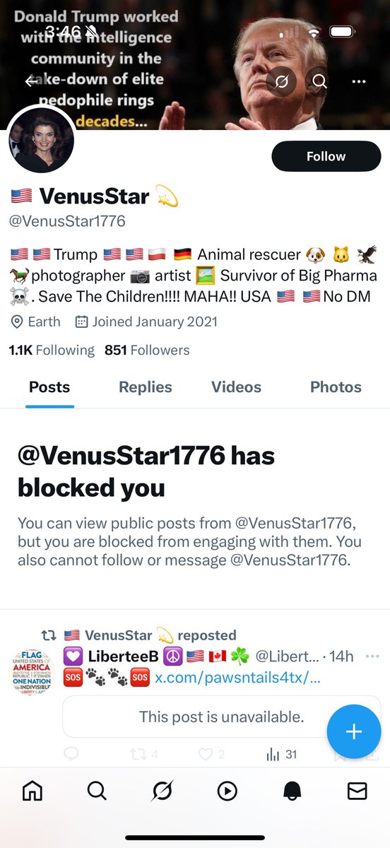 I do like it when I get one of these maga assholes to block me.