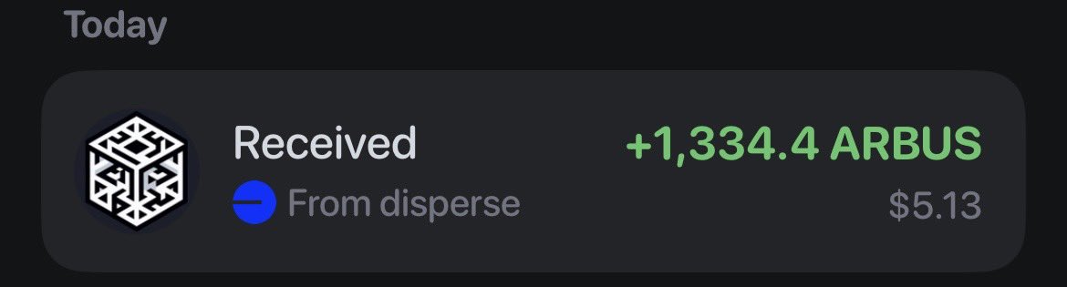 Did u get $ARBUS Airdrop today ?👀