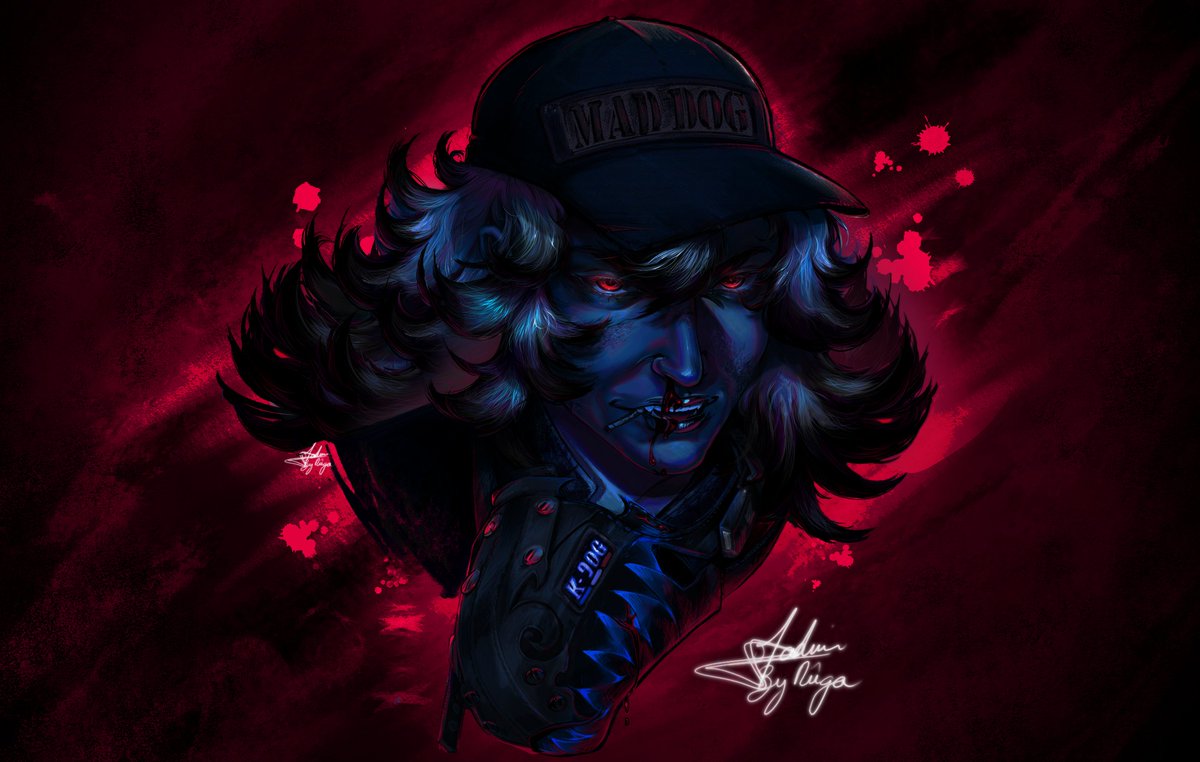 A little fanart for the best <a href="/Dusk_Visuals/">✦ ＤＵＳＫ ✦ 🍉 🔜 #FBL13</a> ☆⌒(≧▽​° )

And her amazing K-9! V●ᴥ●V

Careful, she bites! ☆~┌(;￣▽￣)┘

#fanart #CallofDutyoc