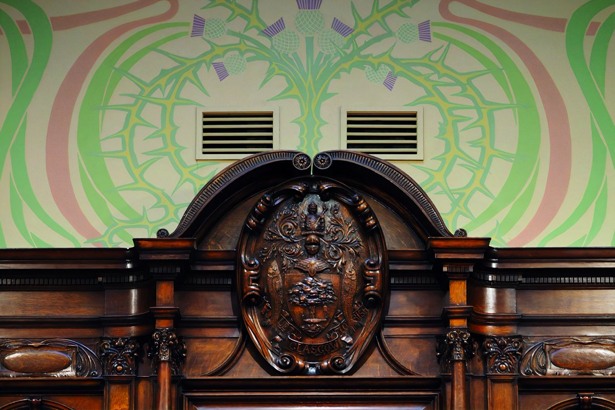 Frieze detail: Glasgow Art Club. Charles Rennie Mackintosh. c.1891.
Recreated by Chris Allan 2014.
Photo: Mackintosh Society.
