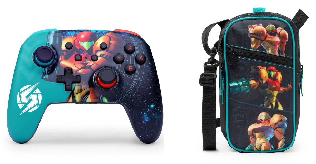 Just in: more <a href="/PowerA/">PowerA Gaming</a> merchandise based on #MetroidPrime is coming! Have you been wanting a Samus Switch controller, or a crossbody bag to carry around your Switch in? Now you can have both!

shinesparkers.net/more-powera-me…
