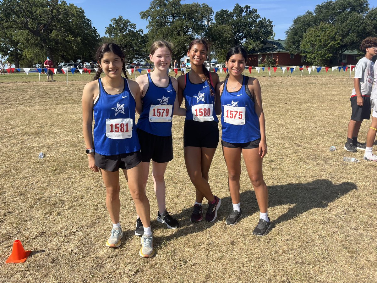 JoshuaOwlXC's tweet photo. The first meet is in the books and your Lady Owls left it all out on the course! Three of our girls finished top ten. Lyndie 1st, Rhyan 3rd and Elexie 10th. Great work all around! https://t.co/HI5xZVE71j