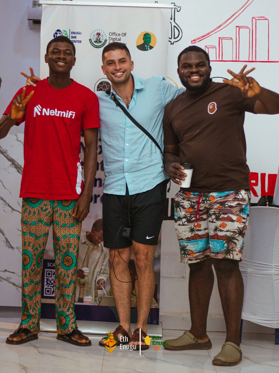 Onyekácfilms ($RWA) (@dev_onyekac) on Twitter photo Finally got to meet <a href="/SantiagoDevRel/">Santiago 📍 ETHEnugu 🇳🇬</a> of columbia (Lisk Global Devrel).
It was nice connecting with you, and thanks once again for the amazing mentorship session with you.
And the dark chocolate young man 😊 striking a pose with us is <a href="/kevin_chibuoyim/">Kevin 🛬📍@Eth Enugu ‘25</a>. <a href="/Eth_Enugu/">Eth Enugu || 042 & SE Onchain</a> convener. 🫡 Finally got to meet <a href="/SantiagoDevRel/">Santiago 📍 ETHEnugu 🇳🇬</a> of columbia (Lisk Global Devrel).
It was nice connecting with you, and thanks once again for the amazing mentorship session with you.
And the dark chocolate young man 😊 striking a pose with us is <a href="/kevin_chibuoyim/">Kevin 🛬📍@Eth Enugu ‘25</a>. <a href="/Eth_Enugu/">Eth Enugu || 042 & SE Onchain</a> convener. 🫡