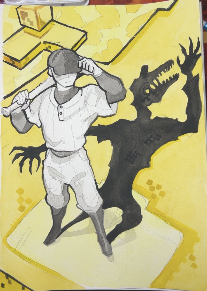 MarshiMelli's tweet photo. Happy remastered day for the OFF fans 
Crazy because I just finished this watercolor fanart comm for it lol 
#OFF https://t.co/lYzRYruZoW