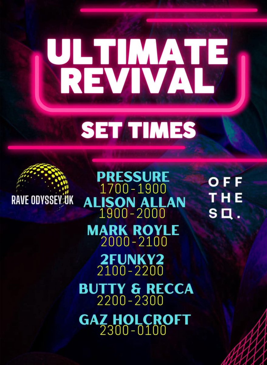 Set times for tomozz 🥳