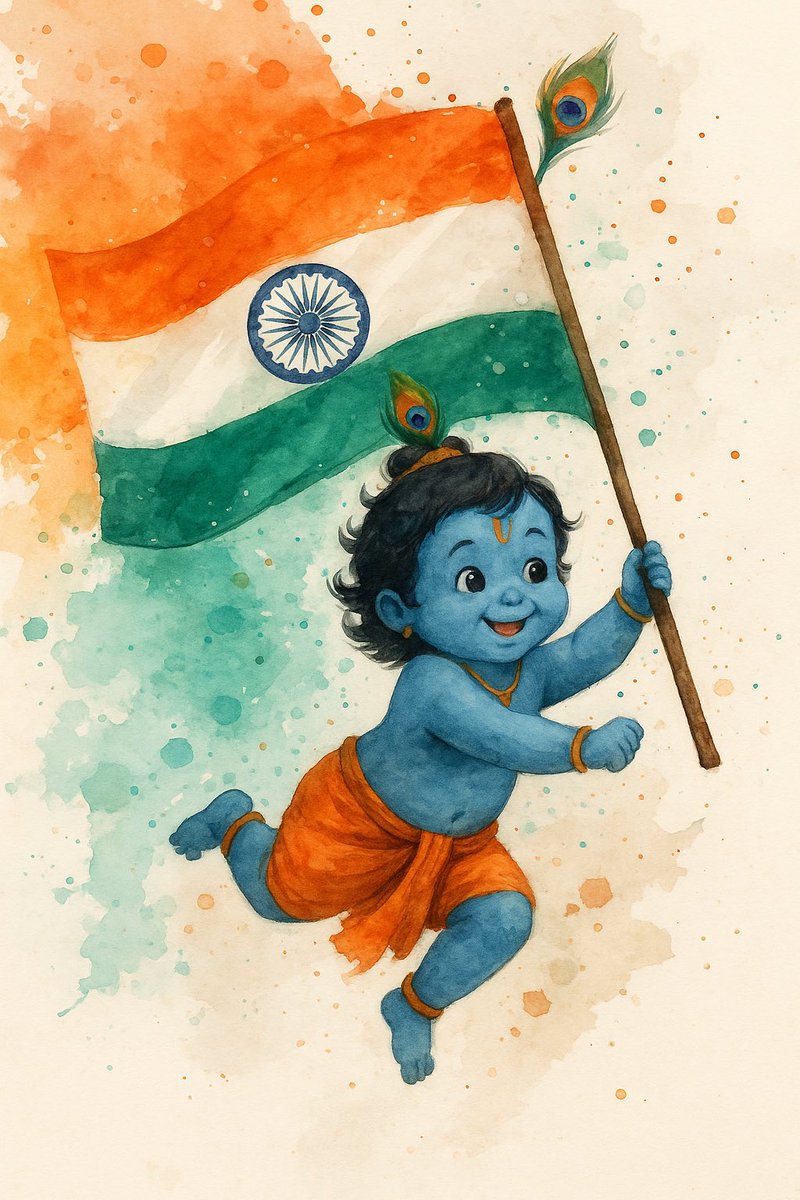 Desh before Dharma. Dharma before Swaym.. #HappyIndependenceDay #HappyJanmashtami