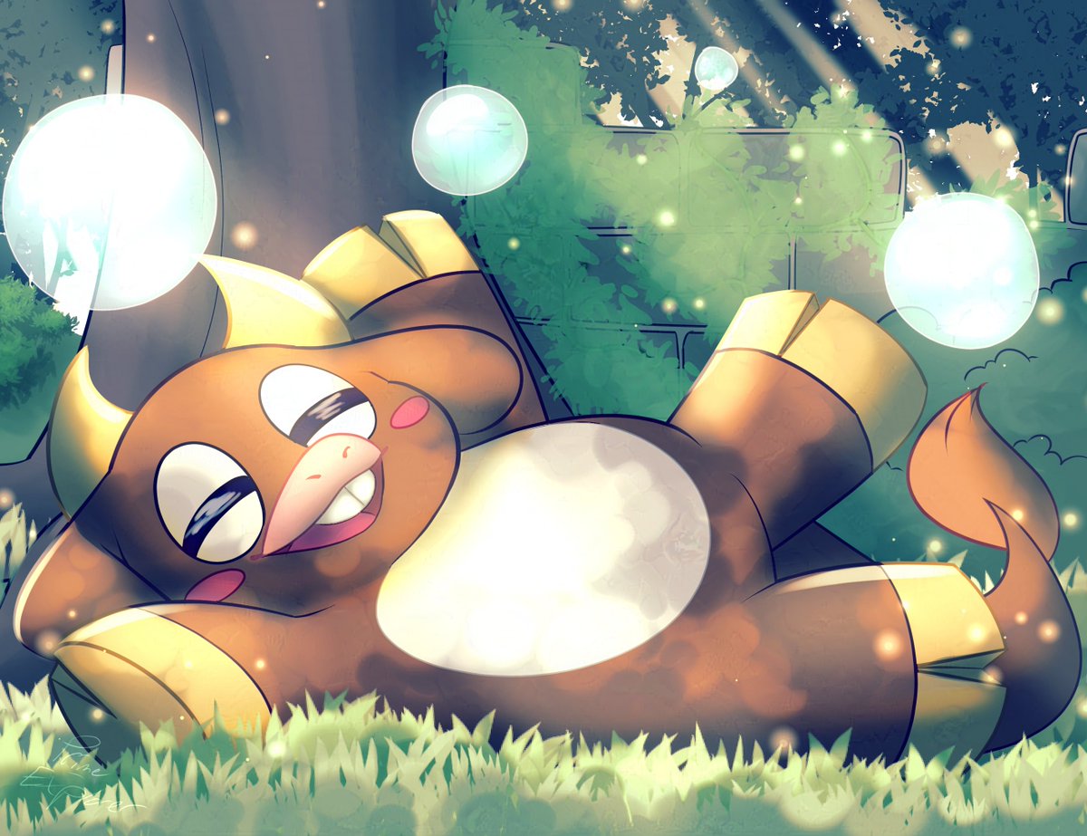 My friend <a href="/Eudyptes__/">Eudyptes</a> messaged me a little over a month ago and asked if I was willing to draw a card or two for <a href="/ProtonJon/">Proton Jon</a> / Claire as a gift, and I obliged! I got to draw my little beefy baby Beefuru chillin in some grass.

I really wanna join him LOL
