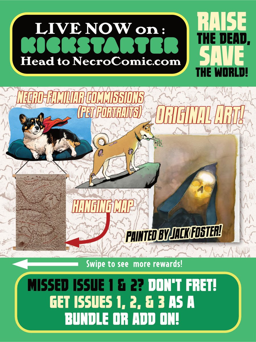 Grab a shovel and start digging!

There are so many rewards to unearth for My Neighbor Necromancer #3 on Kickstarter! 

🔗 in the🧵👇