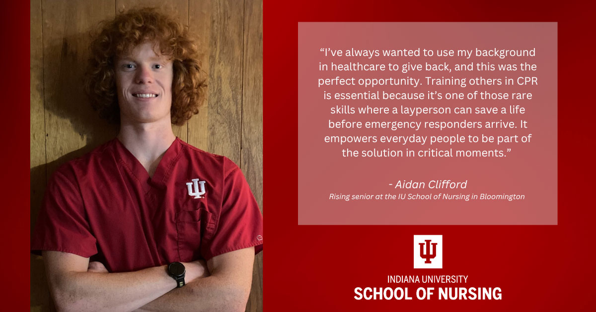 Aidan Clifford, a rising senior at #IUSON in Bloomington, knows every second counts when a cardiac emergency strikes. That's why his goal is to equip as many people as possible with the skills and confidence to respond before professional help arrives: ow.ly/Gw5150WGNH5