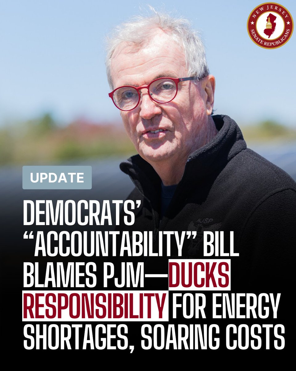 Today, @govmurphy signed a do-nothing bill into law to blame PJM for problems created by New Jersey Democrats and their failed energy policies.

This law won't make energy more affordable, won't cut costs, and won't reduce a single tax or fee on your electric bill.