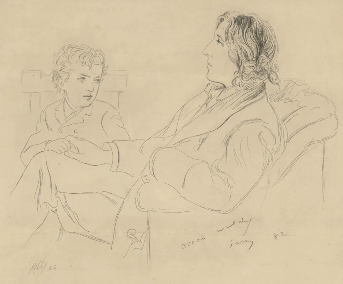 "The Americans are the best politically educated people in the world." - Oscar Wilde, 1881, during his American lecture tour.

Not anymore, Oscar, not anymore.

Below: sketch by James Edward Kelly, 1882

#EpsteinTrumpFiles