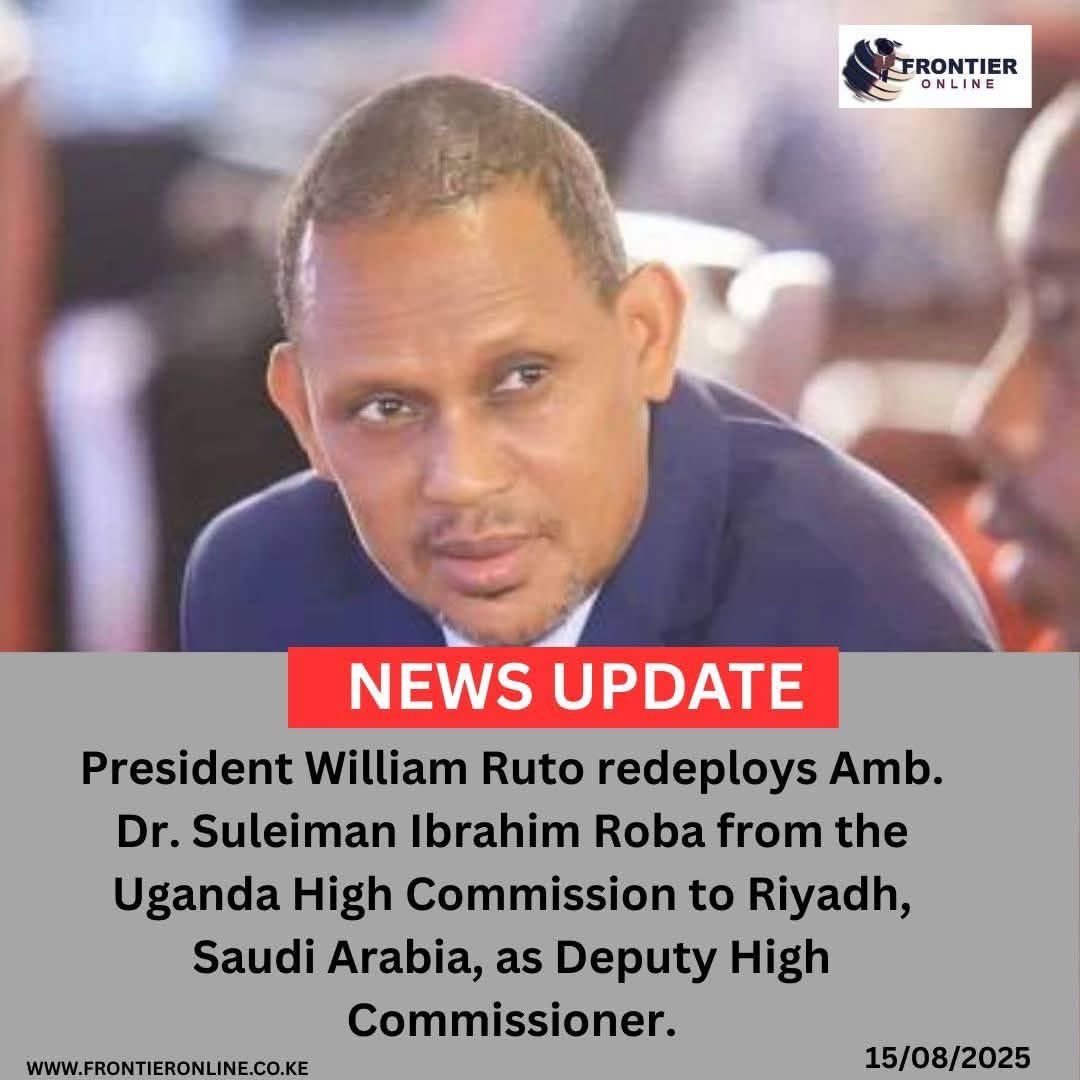 Congratulations to my brother and constituent, Amb. Dr. Suleiman Ibrahim Roba for your redeployment as Kenya’s Deputy Head of Mission to Riyadh, Saudi Arabia. 

Thank you <a href="/WilliamsRuto/">William Samoei Ruto, PhD</a> for honouring the people of Mandera County once again.