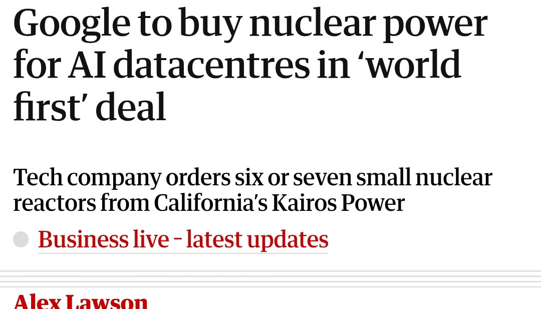 🤣 Hahaha! 😅 Onze Energie-eXperten moeten zich toch een kriek lachen met die mega-bedrijven als Amazon, Microsoft, Meta en Google.🤣

😂 Die idioten investeren in #kernenergie in plaats van #supergoedkope flexibele hernieuwbare energie 🤣 Lachen joh 😂