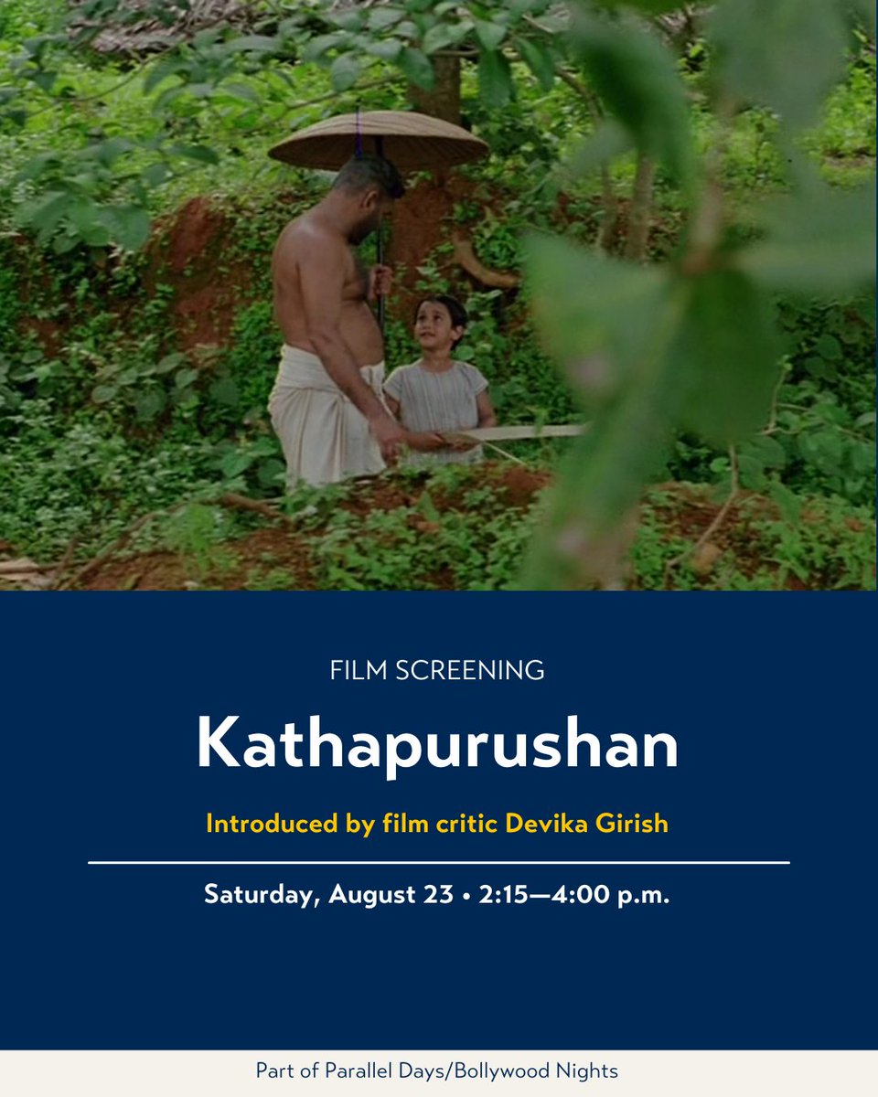 Asia Society NY (@asiasocietyny) on Twitter photo Parallel Days/Bollywood Nights ends with a bang this weekend! Join us for ghosts, leftists, and Shah Rukh Khan.
PAHELI screens 8/22 at 6:30. Introduced by <a href="/Bedatri/">Bedatri D Choudhury। বেদত্রী</a>. Followed by a reception with <a href="/djrekha/">djrekha.bsky.social</a>!
KATHAPURUSHAN screens 8/23 at 2:15. Introduced by Devika Girish. Parallel Days/Bollywood Nights ends with a bang this weekend! Join us for ghosts, leftists, and Shah Rukh Khan.
PAHELI screens 8/22 at 6:30. Introduced by <a href="/Bedatri/">Bedatri D Choudhury। বেদত্রী</a>. Followed by a reception with <a href="/djrekha/">djrekha.bsky.social</a>!
KATHAPURUSHAN screens 8/23 at 2:15. Introduced by Devika Girish.