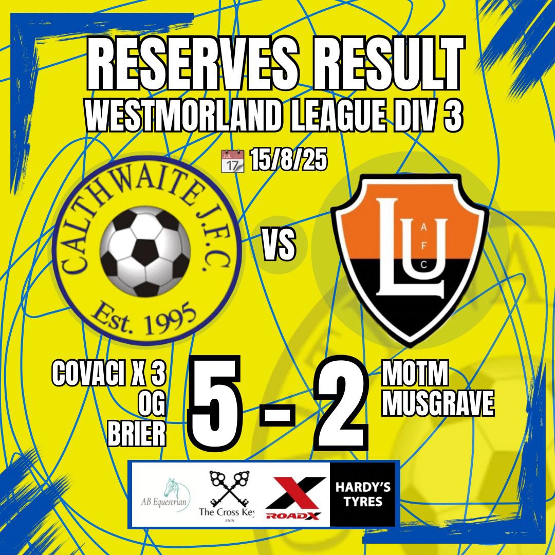 calthwaitemens's tweet photo. Fantastic performance from the Reserves this evening ! 💛💙 https://t.co/gbCgFVZzUX