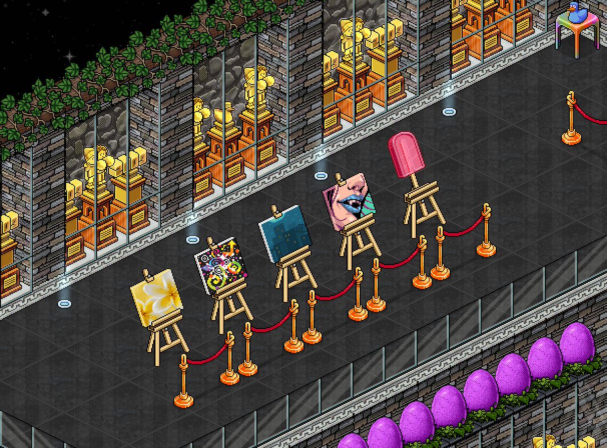 WindowPixel111's tweet image. My favourite memory on habbo is collecting these easels #Habbo25