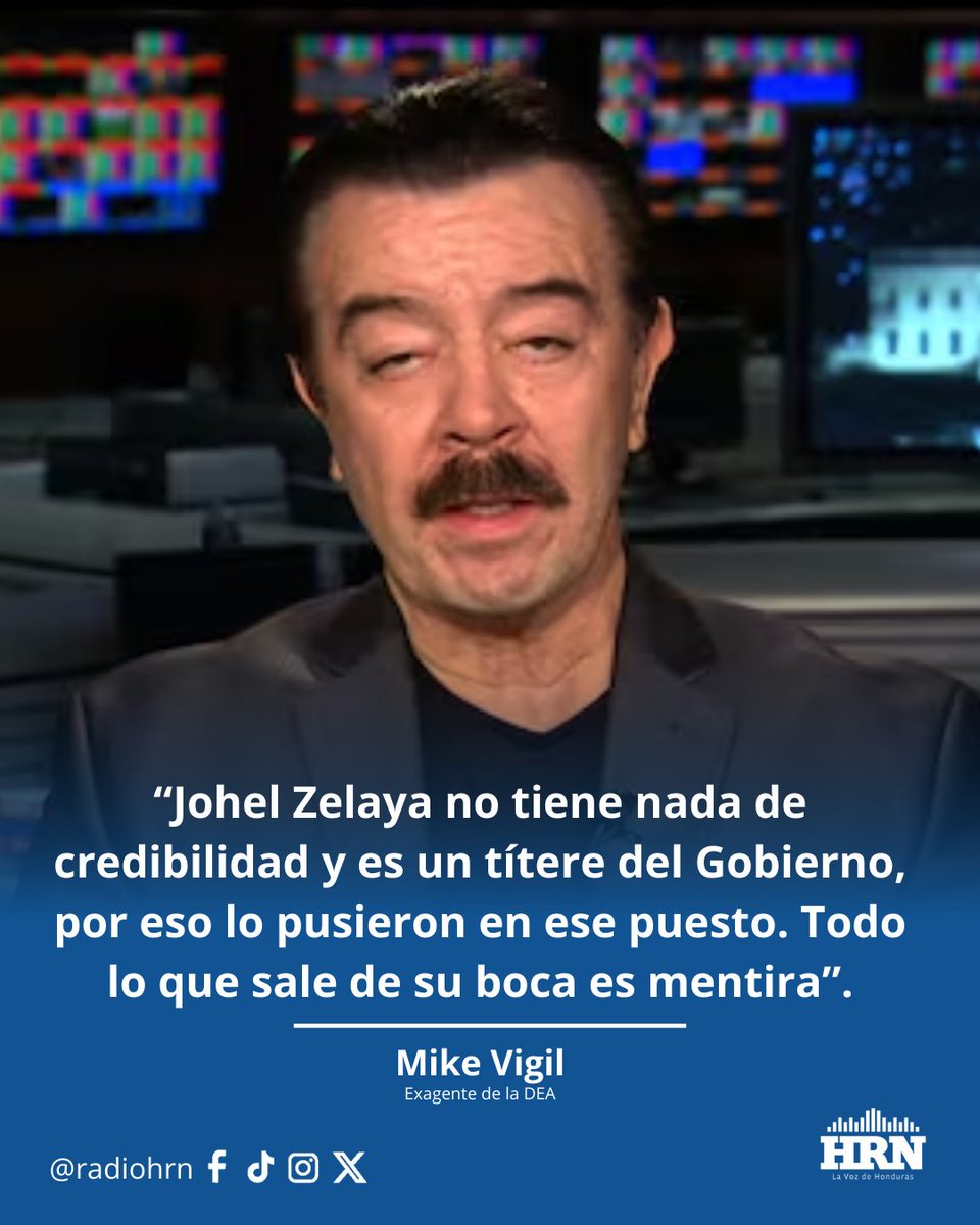radiohrn's tweet photo. #RadioHRN 🔴
Declaraciones de Mike Vigil, exagente de la DEA, en relación a lo indicado por el fiscal general de Honduras, Johel Zelaya, sobre un supuesto intento de atentado contra el expresidente Manuel Zelaya, a través de #LaPregunta.🗣️ https://t.co/jYmoOHcE7n