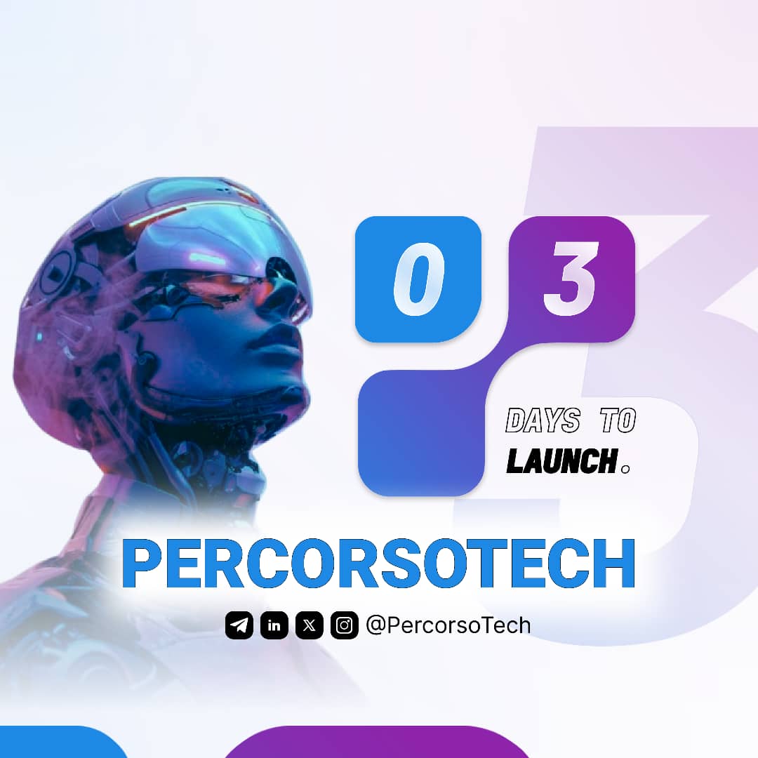 Only 3 days left! 🔥
The wait is almost over. 
PercorsoTech is about to change the game in AI, tech, data analysis, web development , design, and lots more🚀

💡 Learn the skills of the future.
⚡ Join a community built for growth.
🌍 Step into the world of limitless