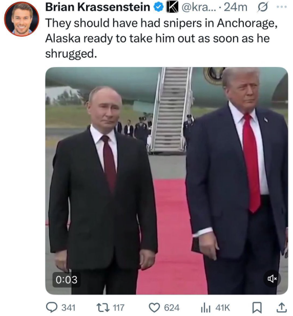 ⏰0⏰ (@0hour1__) on Twitter photo Report <a href="/krassenstein/">Brian Krassenstein</a> for a direct death threat at President Trump to the <a href="/SecretService/">U.S. Secret Service</a>
This is a clear call to assassinate the President.
This is a crime! Report <a href="/krassenstein/">Brian Krassenstein</a> for a direct death threat at President Trump to the <a href="/SecretService/">U.S. Secret Service</a>
This is a clear call to assassinate the President.
This is a crime!