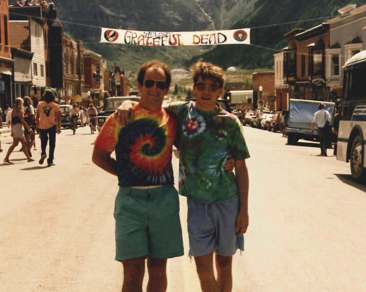 GratefulDead's tweet photo. “The weekend began with an expectation that something magical would occur in Telluride.” - Stephen Alexander, The Tallahassee Democrat

Today marks the 38th anniversary of the Dead’s legendary run in Town Park, Telluride, CO, on August 15 and 16, 1987. The shows coincided with the weekend of the Harmonic Convergence, drawing thousands of Dead Heads to the mountains for a weekend of music, connection, and cosmic alignment.

Photos by Ken Friedman, Jake Propst, and Kenny Mollica