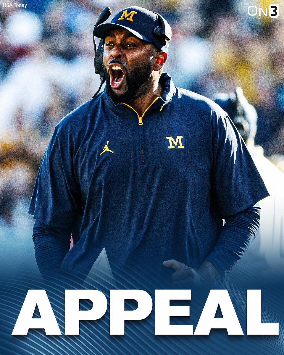 On3's tweet photo. BREAKING: Michigan has announced it will appeal today's NCAA ruling👀

https://t.co/BAB4ynhBVf