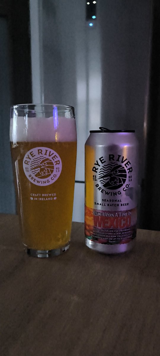 Out of the hot press and into the glass. <a href="/ryeriverbrewing/">Rye River Brewing Co.</a> Once Upon A Time In Wexico Strawberry Lager 🍻 🍓