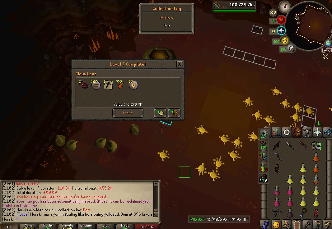 Pet #20 - Dom @ 896 levels