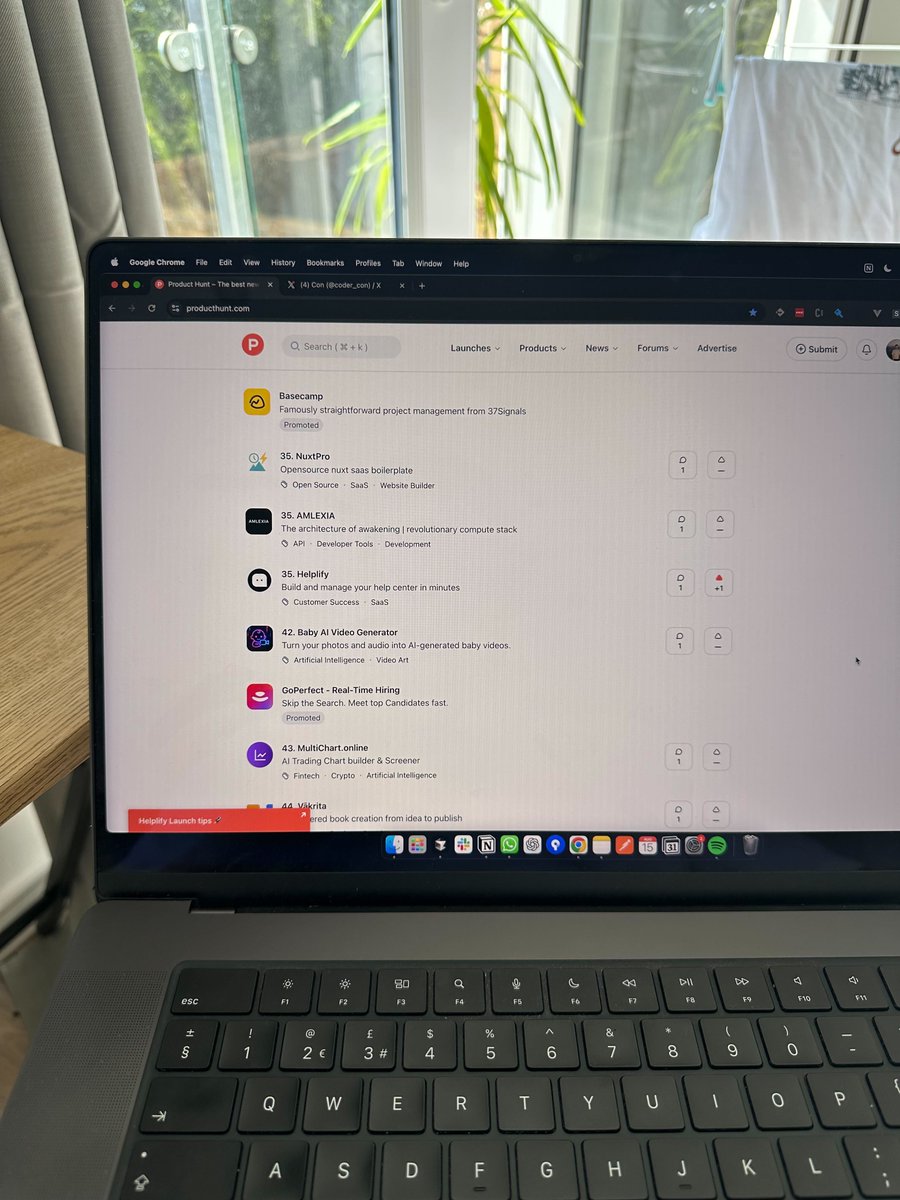 coder_con's tweet image. LAUNCH DAY🚀🎉

Today I finally took the leap and launched my first ever SaaS on Product Hunt!

We&apos;re sitting at #29 and I couldn&apos;t be happier with the support I&apos;ve received!

Im mega proud of myself for getting this far 😁

Thank you all

producthunt.com/products/helpl…