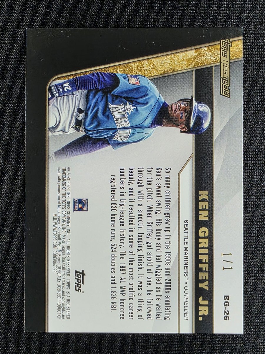 TIME FOR SOME SINGLES!

💰 $800 💰

Ken Griffey Jr 2023 Topps Black Gold Platinum 1/1

💥 #tankstax 💥
📬 $5 flat shipping 📬
🚀 Sale ends 8/21  🚀