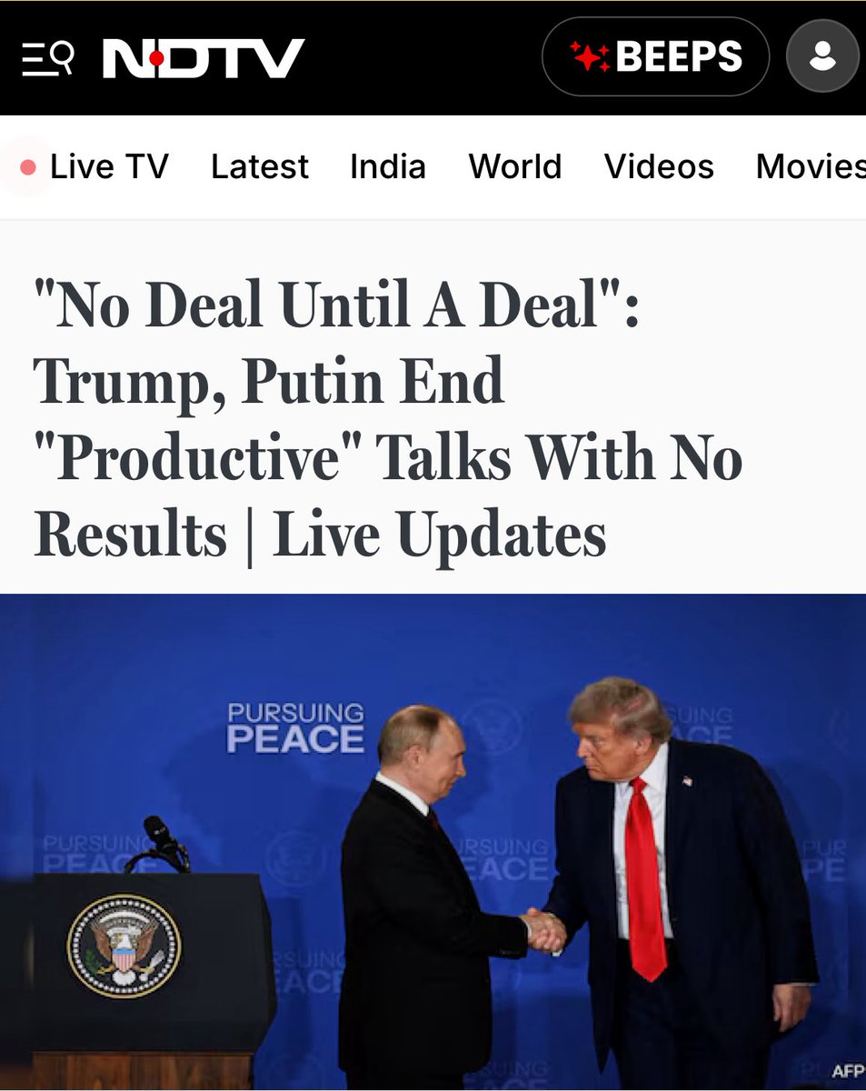A right step forward in a right direction.. more such discussion are required to end these wars.. 
rooting for peace 🙏🏽

#NDTVExclusive #WorldPeace #EndTheWar