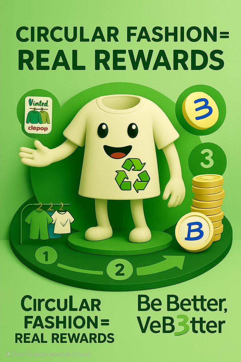 🧵 Circular fashion is here.

1. Buy secondhand

2. Log in ReUse

3. Earn $B3TR

♻️ Join the movement → reuse.vet