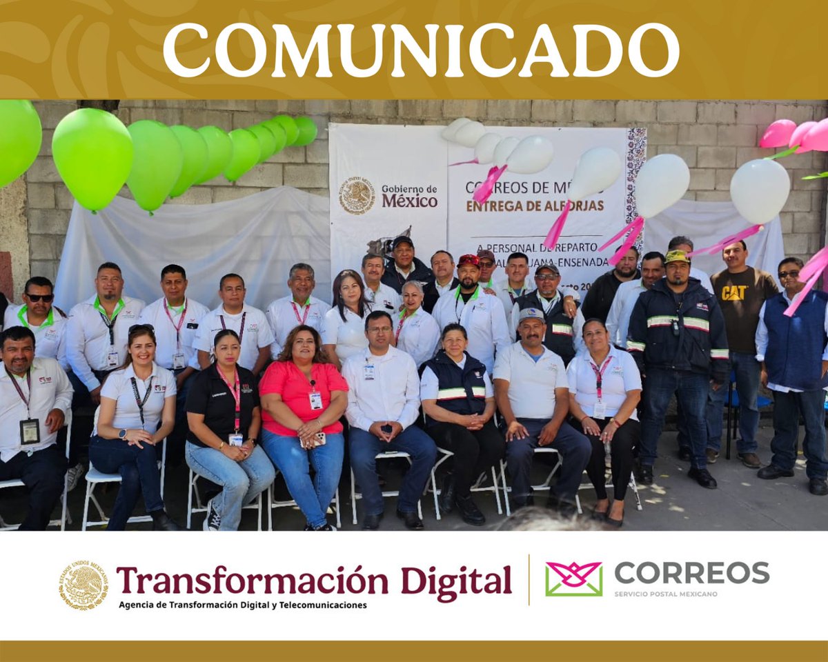 #Comunicado
Correos de México continúa su modernización con la entrega de equipo a carteras y carteros.

Un reconocimiento a quienes entregan más que cartas: dedicación y compromiso en cada envío 📬

#Descubre todos los detalles aquí: acortar.link/qYJKnF
