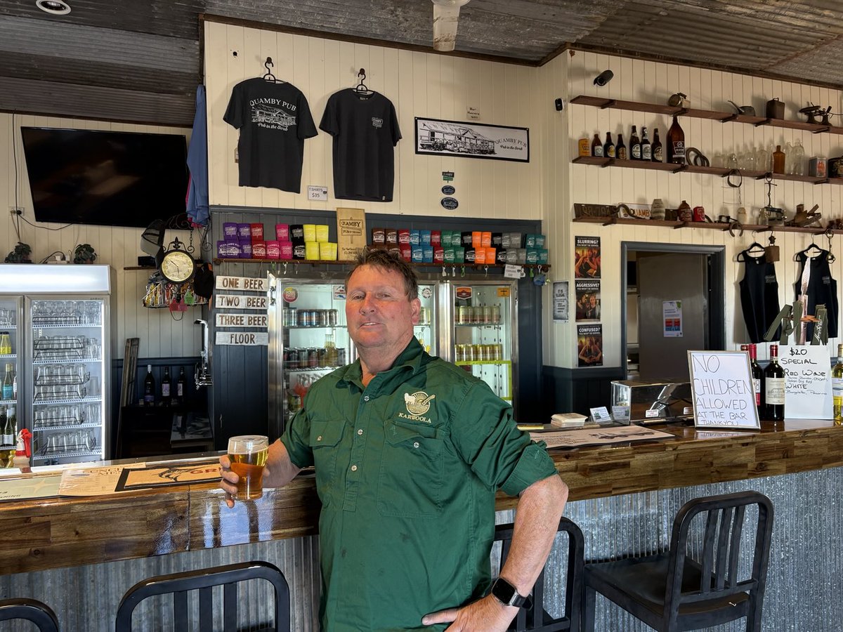 Nothing like a cold beer Quamby ( beer at Quamby pub ) Queensland on the way to Karumba