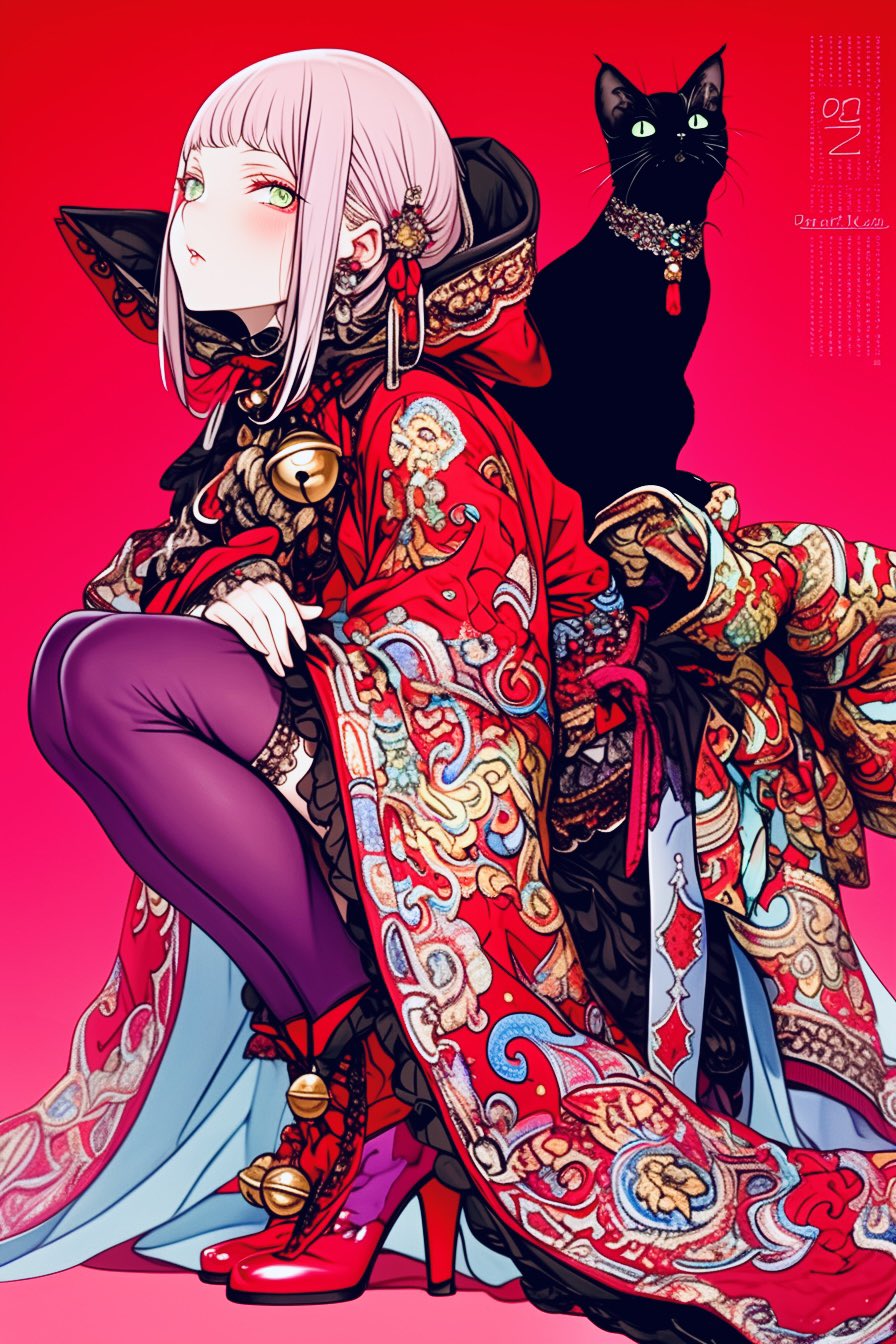 イラスト　原画　貴公子然とした表情　 「気品ある黒猫」 株式会社ACG(ACG_Labo) on X: 