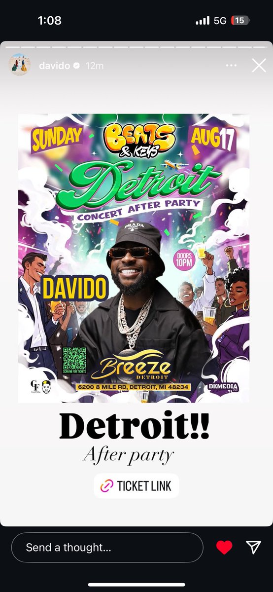dkmedia305's tweet photo. @NaijaNation Sunday afterparty w/ the baddest davido https://t.co/6A1n3Zv9ql